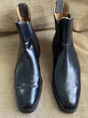 Polo Ralph Lauren X Crockett & Jones Black Leather CHELSEA Boots US 10 D • $451