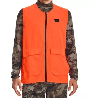 $35 • Buy Under Armour 1316737 UA Men's Hunt Storm™ Blaze Orange Field Safety Vest NEW