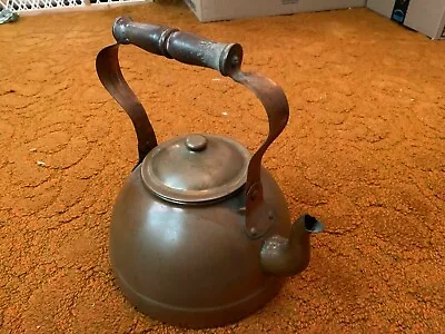 Vintage Kettle With Lid And Spout Plus Wooden Handle - Made In Portugal • $25