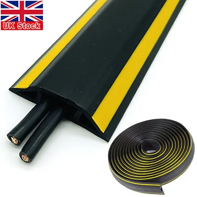 Heavy Duty Floor Cable Cover Protector Rubber Cables Tidy Ramp Wire Trips Bumper • £6.85