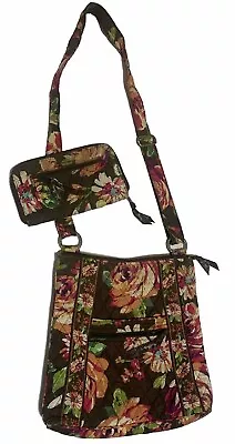 Vera Bradley Hipster Crossbody Bag And Wristlet. English Rose Floral Retired • $30