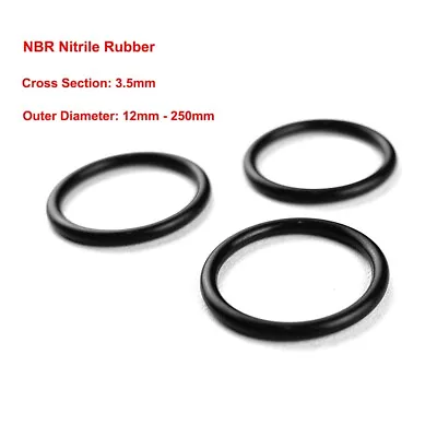$3.36 • Buy O-Ring Seals Washers NBR Nitrile Rubber Cross Section 3.5mm Oil Sealing Gasket