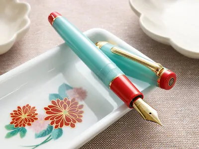 WANCHER × SAILOR Fountain Pen  IMARI  Japanese Porcelain Plate 21K  F  LIMITED • £284.98