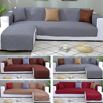 L-Shape Sofa Slipcover Sectional Removable Cover Waterproof Pet Couch Protector • $42.99