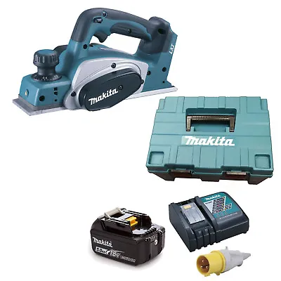 MAKITA 18V DKP180 PLANER 1 BL1850 BATTERY 110v DC18RC CHARGER CASE • £552.88