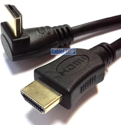 $4.36 • Buy 1m ULTRA HD 4K HDMI LEAD To RIGHT ANGLE (L) HDMI 90 DEGREES SMART TV CABLE