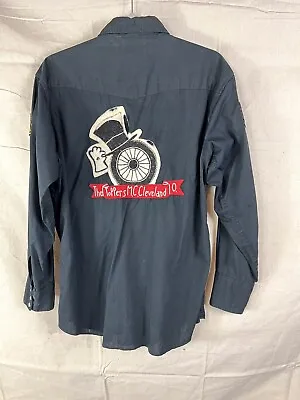 Vtg 1950s Motorcycle Club Saw Tooth Pocket Shirt Cleveland Ohio MC Sanforized • $513.92