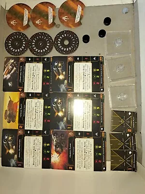 X Wing 2nd Edition Scum And Villany Quadrijet Transfer Spacetug Cards Bases... • £6