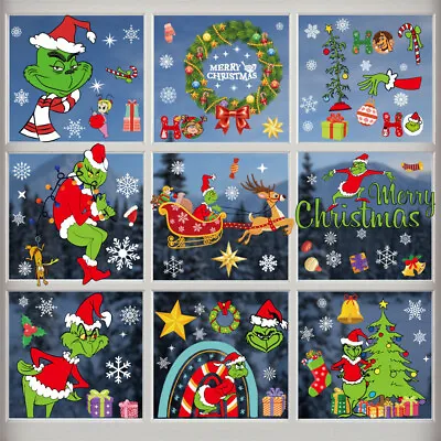 £7.91 • Buy Christmas Removable Window Sticker Grinchs Themed Art Decal Room Wall Shop Decor
