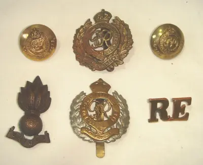 £7.95 • Buy WW2 Era British Army ROYAL ENGINEERS Badges & Buttons - Genuine All One Owner GC
