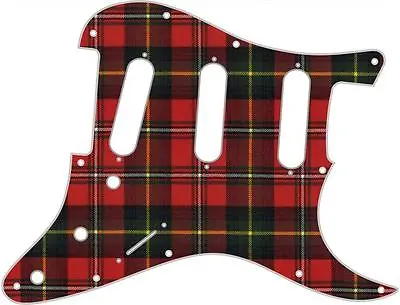 Stratocaster Pickguard Custom Fender SSS 11 Hole Guitar Pick Guard Tartan • $59.40