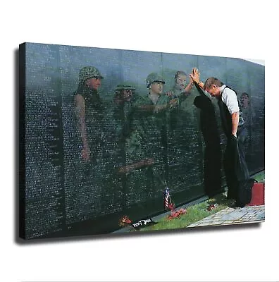 Reflections On The Vietnam War Memorial Wall Poster Modern Aesthetic Canvas • $39.90