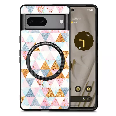 For OPPO A16 A17 A78 Reno8 Shockproof Patterned Magnetic Hybrid Back Case Cover • $13.99