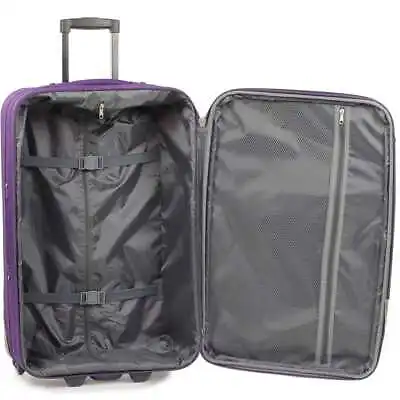 Members Topaz 75cm Lightweight Expandable Two Wheel Trolley Suitcase - Purple • £56.62