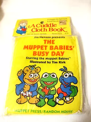 Muppet Babies Cloth Book Busy Day 1985 Henson Washable Kermit Frog Fozzie Gonzo • $10