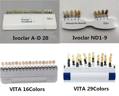 1Set Dental Teeth Shade Guide Bleach Abutment 9/16/20/29 Colors Chart Porcelain • $17.99