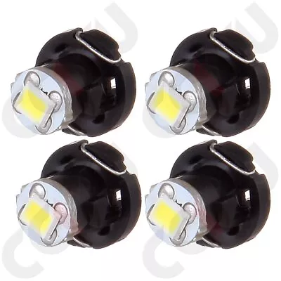 4x White 1SMD LED Bulbs T4/T4.2 Neo Wedge Dash HVAC Climate Control Base Light • $5.45