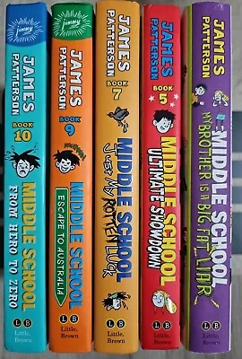 Lot Of 5 Middle School Series Books By James Patterson & Various Authors 4579 • $8.99