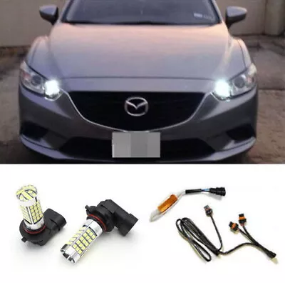 Xenon White 69-SMD 9005 LED Hi-Beam DRL Kit For Mazda3 Mazda3 Sport Mazda6 • $35.99