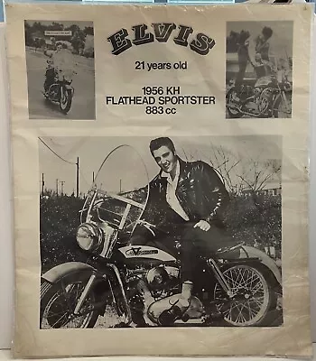 Elvis Presley 18x23 Poster 1956 Kh Flathead Sportster. Used • $40