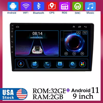 Android 11 9in WIFI Bluetooth HD 32GB GPS Navigation Car MP5 Player Bluetooth HD • $56.04