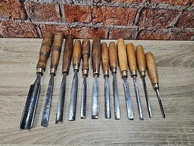 13 Carving Tools By Addis Marples Ward Etc • $107.35