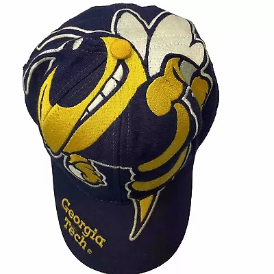 Vintage 90's Georgia Tech Hat Cap Yellow Jackets The Game SnapBack RARE • $489