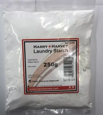 3 X 250g Laundry Starch Powder Linens Chef Whites Shirts Clothes SheetsHotels • £9.99