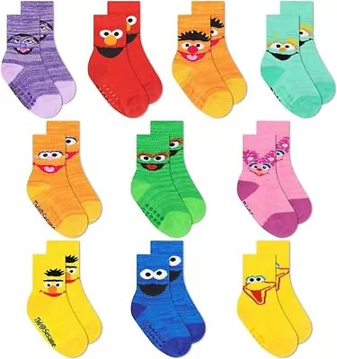Sesame Street Toddler Socks Grip Socks For Kids Toddler Socks With Grippers • $24.02