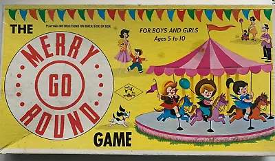 Vtg The Merry Go Round Game Tee Pee Toys BOARD GAME Mcm Retro Horse Dog Carousel • $39.99