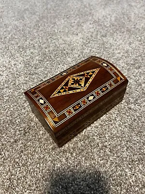 Mosaic Jewelry Box  -  5 & 1/2  X 1 & 1/2  X 3  - Light Brown • $25