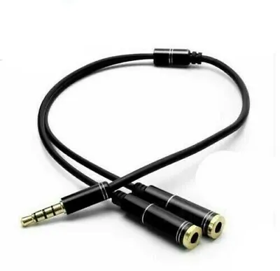 3.5mm 1FT Audio Headphone Mic Y Splitter Dual Cable Adapter Male To 2 Female US • $3.39