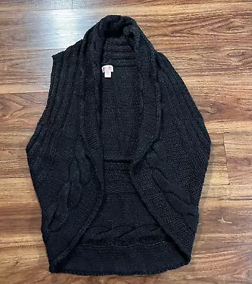 Mossimo Supply Co. Sleeveless Knit Cardigan Sweater Acrylic Black Women Size XL • $11.25