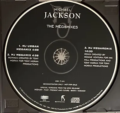 MICHAEL JACKSON The Megamixes Promo CD With 3 Versions Near Mint Condition • $40