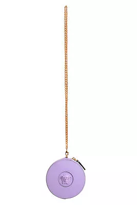 Versace Women's Lilac Leather Round Gold Chain Strap Mini Shoulder Bag • $599.48