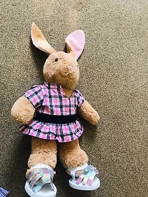 £2.75 • Buy Build A Bear Brown Rabbit 18” Plush Toy With Outfit And Shoes