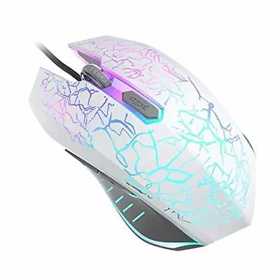 VersionTECH Wired RGB Gaming Mouse Ergonomic USB Optical Mouse Mice With 7 Col • £16.14