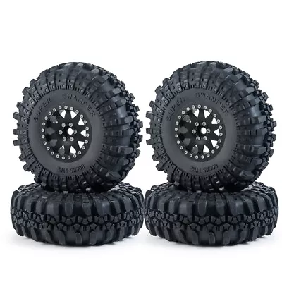 2.2 Mud Tires&Alloy 2.2 Beadlock Wheels Rims For 1/10 RC Car Axial Wraith 90018 • $53.02