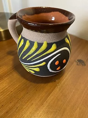 Mexican Talavera Pottery Mug Folk Art Hand Made & Hand Painted Primitive • $8.95