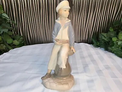 Lladro  Sailor Boy With Toy Yacht Sailboat  4810 Porcelain Figurine • $99