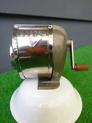 Vintage Boston Ks All Metal Pencil Sharpener - 8 Holes - Wall / Desk Mount - Han • $18