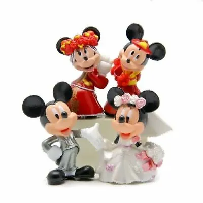 £21.82 • Buy Disney Mickey, Minnie Mouse Wedding Cake Topper (Set Of 4pc) 2- 1/4  Tall
