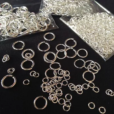 10pcs Solid Sterling Silver Open Jump Ring 3mm 4mm 6mm 8mm Jewellery Findings • $5.75