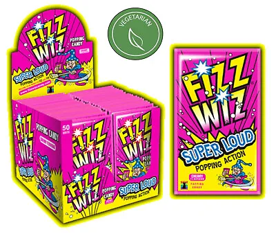 £4.95 • Buy Fizz Wiz CHERRY POPPING CANDY VEGETARIAN Retro Sweets SUPER LOUD Space Dust 