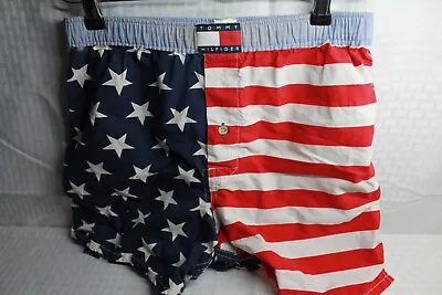 Vintage Underwear Tommy Hilfiger 90's Flag Boxers Small *Free Shipping* • $19.99