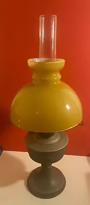 Vintage Super Aladdin Oil Lamp With Glass Shade And Aladdin Chimney • £40