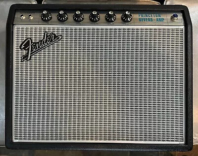 Fender 68 Custom Princeton Reverb Valve Amplifier Combo With Footswitch & Cover • £899