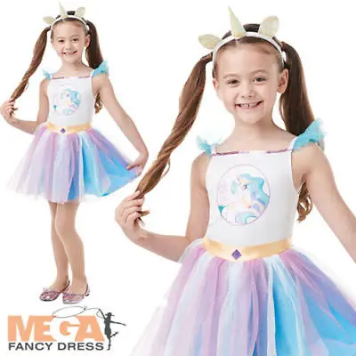 Princess Celestia Girls Fancy Dress My Little Pony Fairy Tale Kids Child Costume • £17.99