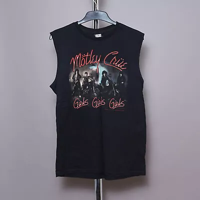 Motley Crue Vest T Shirt SMALL Black Girls Girls Girls Rock Sleeveless Top S • $16.15