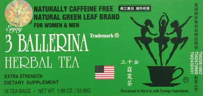 3 Ballerina Dieters Drink Extra Strength Tea - 18 Bags • $10.35